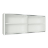 Aéreo Madesa Glamy 2 Portas Correr Vidro Miniboreal - Branco