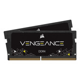 Memoria Ram Vengeance Gamer Color Negro 32gb 2 Corsair Cmsx32gx4m2a2400c16