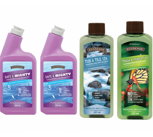 Melaleuca 4 Pzs Limpiadores Safe&mighty+tub&tile+tough&tende