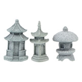 Estatuilla De Pagoda Miniatura Para Jardín De Hadas, Farol Z