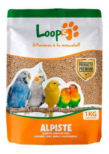 Alpiste Premium Para Aves 1 Kg Loops