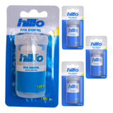 Fita Dental Hillo Kit 4 Rolos 100 Metros Cada Dentes Limpos