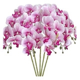 Conjunto De 5 Flores Artificiales De Orquídea, Decoración Pa