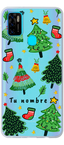 Funda Para Zte Navideño Árbol De Navidad Con Tu Nombre