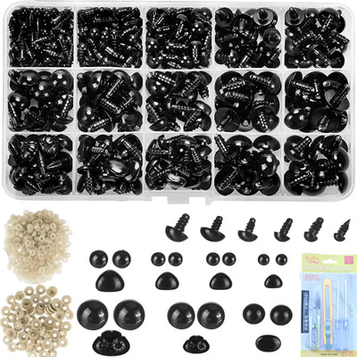 764 Piezas Ojos Y Nariz Costura Seguridad Amigurumis 5-14mm | MercadoLibre