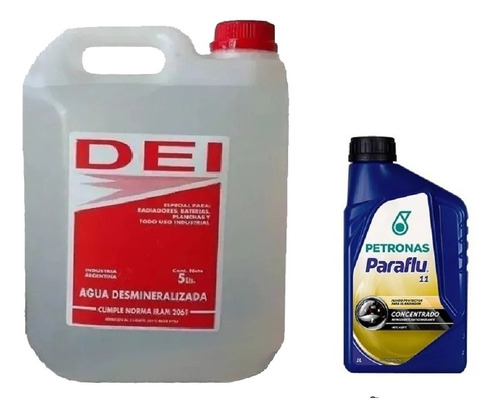 Kit Refrigerante Paraflu 11 1l + Agua Destilada Dei 5l