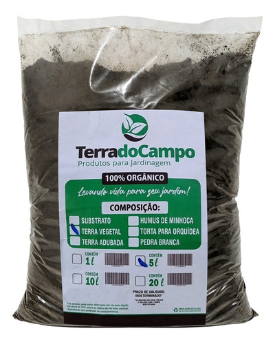 Terra Vegetal 100% Natural Para Plantas Horta Vaso 25kg