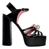 Sandalias Con Plataforma Viru Shoes 545 Cuero Negro