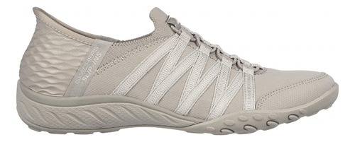 Zapatilla Mujer Breatheeasy Rollwithme Beige Skechers