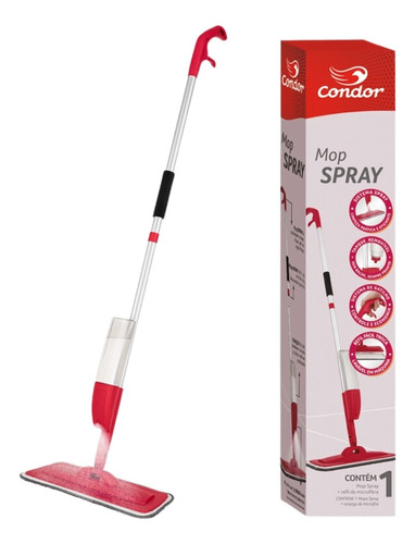 Mop Spray Condor Esfregão Rodo De Limpeza Com Reservatorio