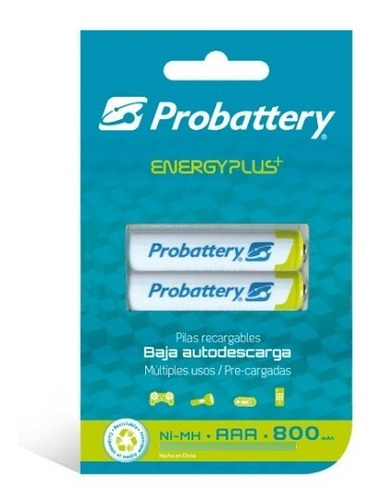 Pilas Aaa Recargable Probattery Ni-mh 800mah X2 Unidades