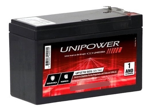 Bateria Selada 12v 7ah Unipower Up1270 Seg Vida Útil: 2 Anos