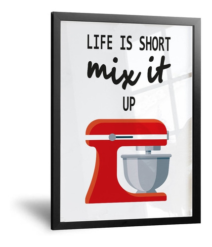 Cuadro Cocina Life Is Short - 60x90 Cm - Calidad Premium