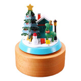 Cajas Musicales De Madera Navideñas Con Melodía , Adorno