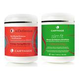 Set X2 Crema Reductora Slim Fit Tonificacion Carthage 