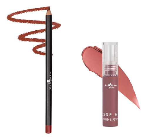 Kit Labial Liquido Mousse Matte + Delineador Italia Deluxe | MercadoLibre