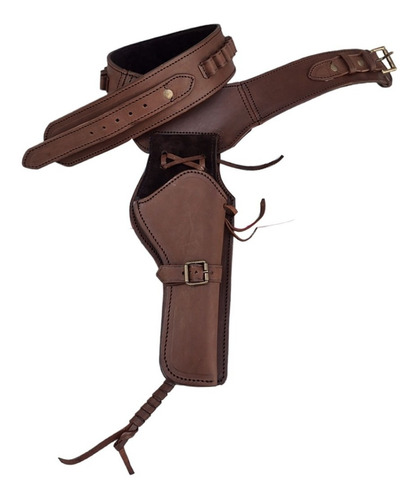 Funda Cartuchera Revolver Cuero Cinturon Canana Cowboy 