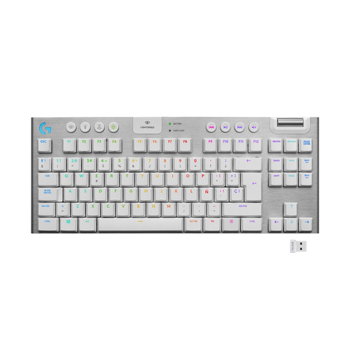 Logitech G915 Tkl, Teclado Gamer Mecánico Inalámbrico, Wht