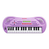 Teclado Infantil Organo Electrónico +  Micrófono Rosa Violet