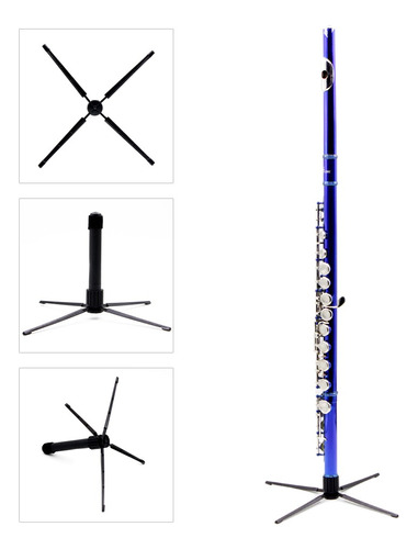 Soporte Para Flauta Traversa Con 4 Patas Metálicas