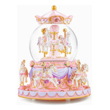 Globo De Nieve Mr.winder Carousel Horse Gift, Música Girator