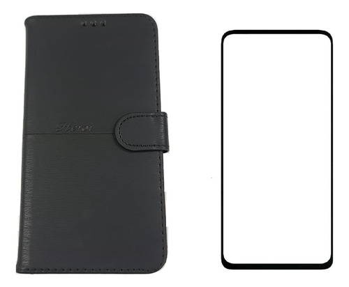 Capa Carteira Para Galaxy M52 5g + Película Vidro 3d 