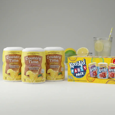 Kit Bebidas: 2 Botes Limonada + Limonada Rosa Country Time + Kool-aid Saborizante 3 Pack | Meses sin interés