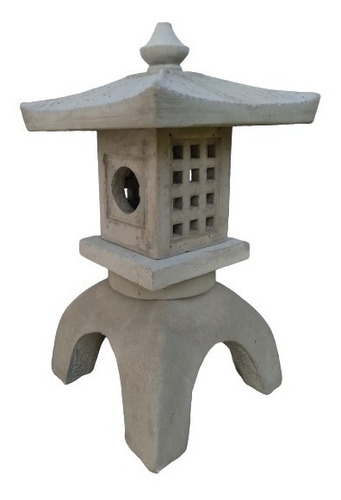 Pagoda Lampara Japonesa De Cemento, Cuadrada (yukimi-gata)