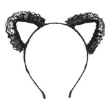 Diadema Con Orejas De Gato Para Disfraz De Fiesta