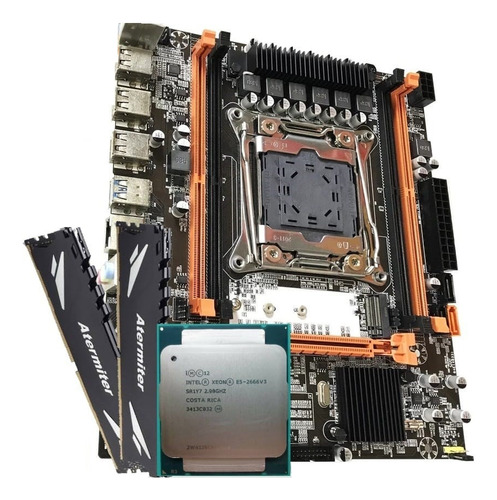 Kit Placa Mãe X99 +intel Xeon E5-2666 V3 + 16gb Ddr4 2666mhz