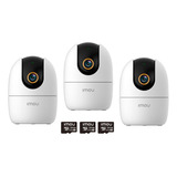 Kitx3 Cámara De Seguridad Imou Ranger 2 Wifi Ip 4mp +64gb