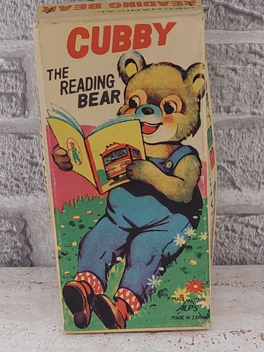 Ursinho De Corda Cubby, The Reading Bear Da Alps Perfeito