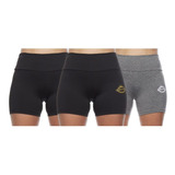 Kit 3 Shorts Curto Feminino Cintura Alta Bumbum Malhar