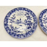 Plato Porcelana Decorativo Azul Marca Corona Valor X Unidad