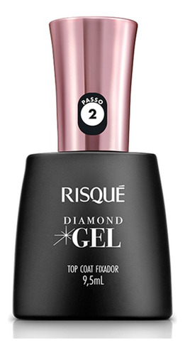 Risque Diamond Gel Top Coat Fixador 9,5ml Extra Brilho