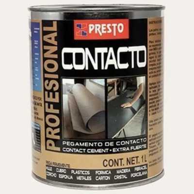Pegamento Contacto Presto Uso Profesional Lata Amarillo 1lt | Envío gratis