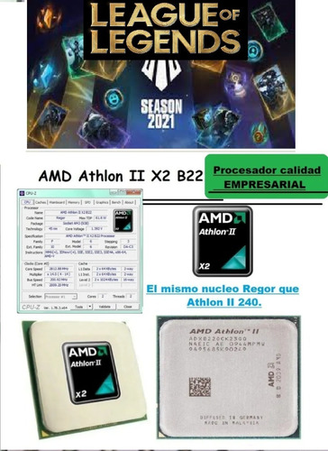 Amd Athlon Ii X2 B22 Corriendo League Of Legends Lol 