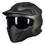 Ilm Casco Abierto Para Motocicleta 3/4 Medio Para Ciclomotor