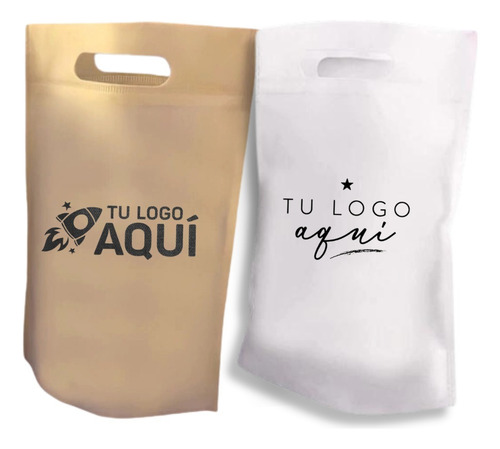 100 Bolsas De Friselina 80grs Personalizadas 20x30x10cm