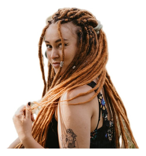 Pack De 10 Rastas Dreads Sintéticas De 50 Cm