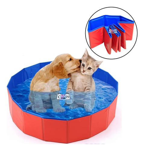 Piscina Multifuncional De Perros Gatos Y Niños Plegable 80cm