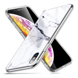 . Funda  esr Mimic Para iPhone XS Max Cristal Marmol Blanco