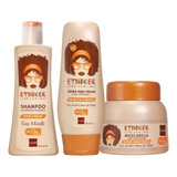 Pack Shampoo Rizos + Crema De Peinar + Máscara Etniker