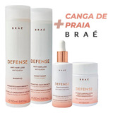 Kit Duo Defense 250ml, Cps30, Tônico 60ml + Canga Braé