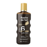 Rayito De Sol Aceite Solar Bronceador F6 Con Protección Gold