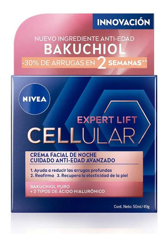 Nivea Cellular Expert Lift Crema Antiedad De Noche X 50 Ml