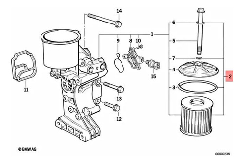 Filtro De Aceite Para Bmw Serie 5 E34 525ix M50 Foto 2