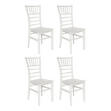 Set De 4 Sillas Tiffany Eventos Lounge Banquetes Resistente 