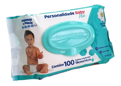 Kit 3 Lenços Umedecido Personalidade Baby Plus 300 Und Macio