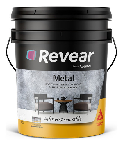 Revear Revestimiento Gold Acento 25kg Efecto Metalizado Rex Color Metalizado Metal (plata)